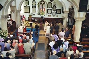 Looking south from the georgian gallery, showing the congregation side-on to the Altar